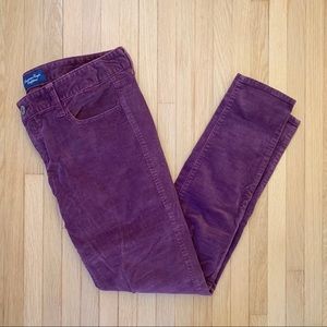 AE Purple Corduroy Jegging Jeans